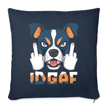 Australian Cattledog Idgaf - Sofa pillowcase 17,3'' x 17,3'' (45 x 45 cm) - navy - Front