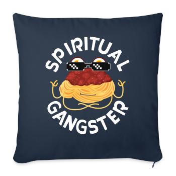Flying Spaghetti Monster FSM - Sofa pillowcase 17,3'' x 17,3'' (45 x 45 cm) - navy - Front
