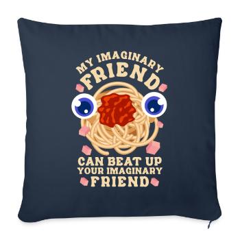 Flying Spaghetti Monster FSM - Sofa pillowcase 17,3'' x 17,3'' (45 x 45 cm) - navy - Front
