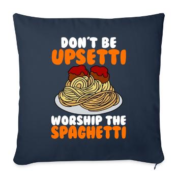 Flying Spaghetti Monster FSM - Sofa pillowcase 17,3'' x 17,3'' (45 x 45 cm) - navy - Front