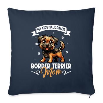 Border Terrier Mom - Sofa pillowcase 17,3'' x 17,3'' (45 x 45 cm) - navy - Front