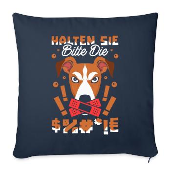 Greyhound Greyhound S’il vous plaît, taisez-vous - Housse de coussin décorative 45 x 45 cm - bleu marine - Devant