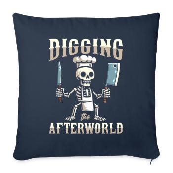 Boucher Boucher Boucher Squelette de Boucher - Housse de coussin décorative 45 x 45 cm - bleu marine - Devant