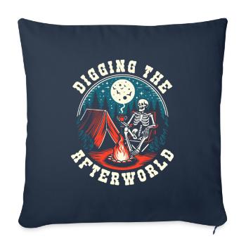 Tent Camping Camping Skeleton - Sofa pillowcase 17,3'' x 17,3'' (45 x 45 cm) - navy - Front