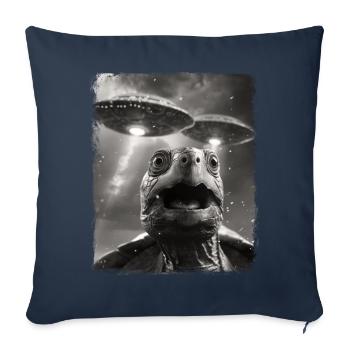 Turtle Sea Turtle UFO Alien Außerirdis - Sofa pillowcase 17,3'' x 17,3'' (45 x 45 cm) - navy - Front