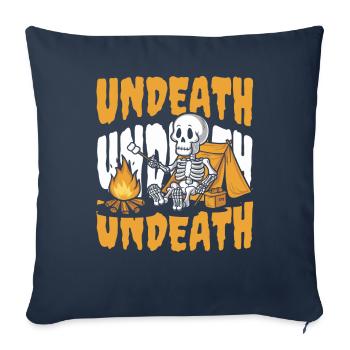 Tent Camping Camping Skeleton Undeath - Sofa pillowcase 17,3'' x 17,3'' (45 x 45 cm) - navy - Front