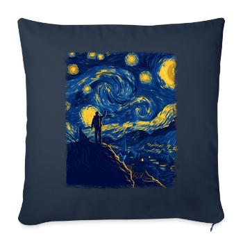 Routard Randonnée Camping Randonnée Sternennach - Housse de coussin décorative 45 x 45 cm - bleu marine - Devant