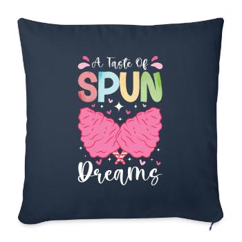 Cotton candy fairground funfair sweets - Sofa pillowcase 17,3'' x 17,3'' (45 x 45 cm) - navy - Front