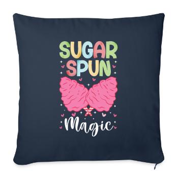 Sugar Spun Magic - Cotton Candy Gift for Kids - Sofa pillowcase 17,3'' x 17,3'' (45 x 45 cm) - navy - Front