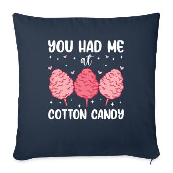 You Had Me At Cotton Candy - Sofa pillowcase 17,3'' x 17,3'' (45 x 45 cm) - navy - Front