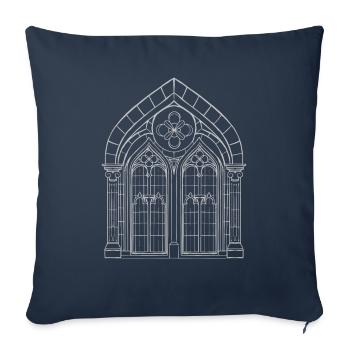 Gotische Architektur Kirche Gothik - Sofakissenbezug 45 x 45 cm - Navy - Vorne