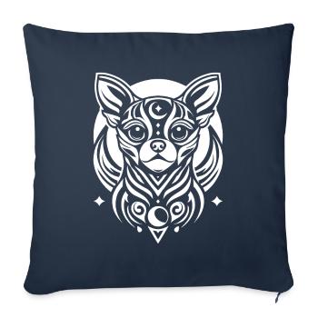 Chihuahua Moon Phases - Sofa pillowcase 17,3'' x 17,3'' (45 x 45 cm) - navy - Front