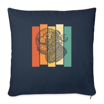 Phases de lune dalmates - Housse de coussin décorative 45 x 45 cm - bleu marine - Devant