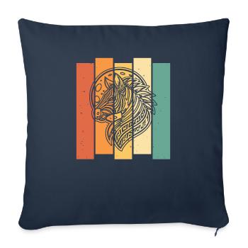 Zebra Moon Phases - Sofa pillowcase 17,3'' x 17,3'' (45 x 45 cm) - navy - Front
