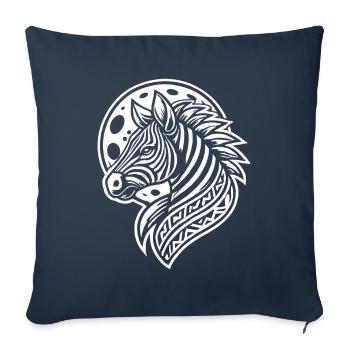 Zebra Moon Phases - Sofa pillowcase 17,3'' x 17,3'' (45 x 45 cm) - navy - Front