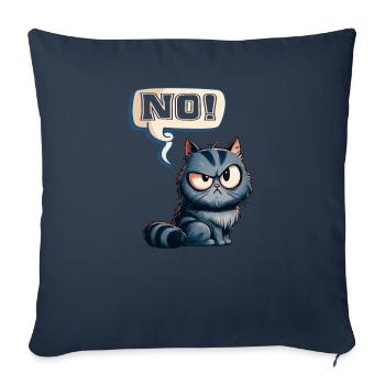 - Nope! funny kitten - Sofa pillowcase 17,3'' x 17,3'' (45 x 45 cm) - navy - Front
