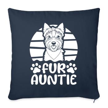 Wheaten Terrier Dog Auntie For Auntie - Sofa pillowcase 17,3'' x 17,3'' (45 x 45 cm) - navy - Front