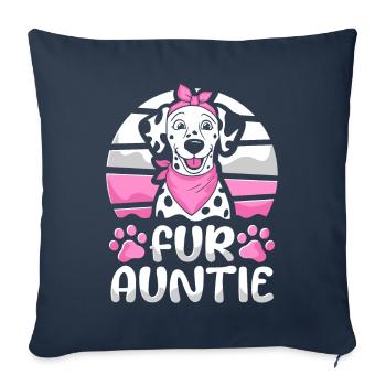 Dalmatian Dog Auntie For Auntie - Sofa pillowcase 17,3'' x 17,3'' (45 x 45 cm) - navy - Front