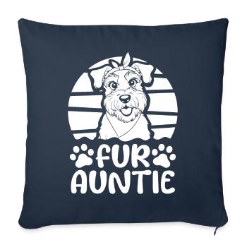 Schnauzer Dog Dog Auntie For Auntie - Sofa pillowcase 17,3'' x 17,3'' (45 x 45 cm) - navy - Front