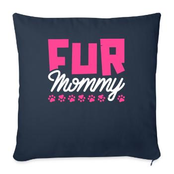 Dog Four-legged Dog Mom For Mommy - Sofa pillowcase 17,3'' x 17,3'' (45 x 45 cm) - navy - Front