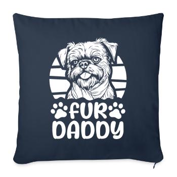 Brussels Griffon Dog Dad For Daddy - Sofa pillowcase 17,3'' x 17,3'' (45 x 45 cm) - navy - Front