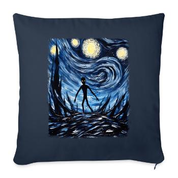 Dover Demon Cryptid Cryptozoology Starry Night M - Sofa pillowcase 17,3'' x 17,3'' (45 x 45 cm) - navy - Front