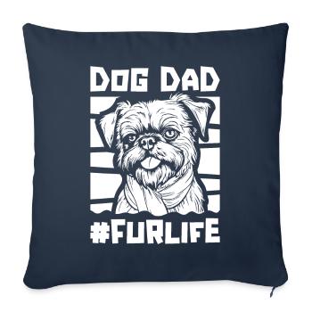 Brussels Griffon Dog Dad For Life - Sofa pillowcase 17,3'' x 17,3'' (45 x 45 cm) - navy - Front