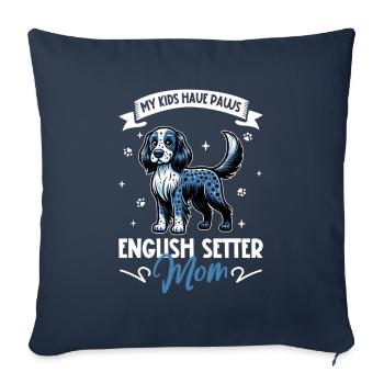 English Setter Mom - Sofa pillowcase 17,3'' x 17,3'' (45 x 45 cm) - navy - Front