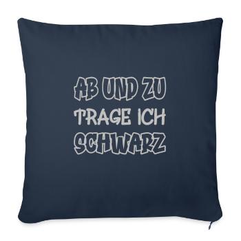 From time to time I wear black saying color black - Sofa pillowcase 17,3'' x 17,3'' (45 x 45 cm) - navy - Front