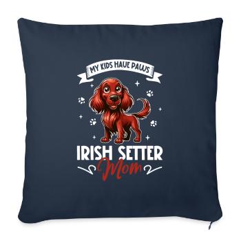 Irish Red Setter Mom - Sofa pillowcase 17,3'' x 17,3'' (45 x 45 cm) - navy - Front
