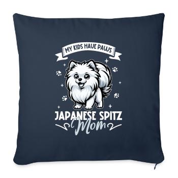Japan Spitz Mom - Sofa pillowcase 17,3'' x 17,3'' (45 x 45 cm) - navy - Front