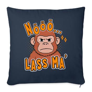 Nööö... Lass Ma' Lustiges Affen Design - Sofakissenbezug 45 x 45 cm - Navy - Vorne