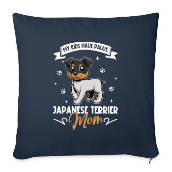 Japanese Terrier Mom - Sofa pillowcase 17,3'' x 17,3'' (45 x 45 cm) - navy - Front