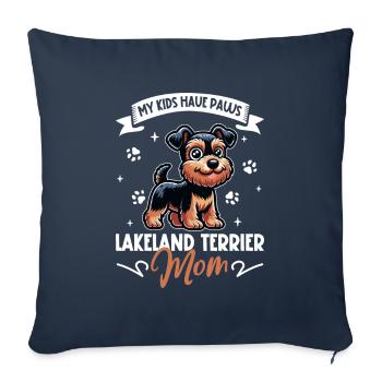 Lakeland Terrier Mom - Sofa pillowcase 17,3'' x 17,3'' (45 x 45 cm) - navy - Front