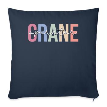 Grue Grue Grue Construction HEO - Housse de coussin décorative 45 x 45 cm - bleu marine - Devant