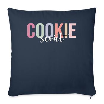 Cookie Scout Girl Scout Marchand de biscuits - Housse de coussin décorative 45 x 45 cm - bleu marine - Devant
