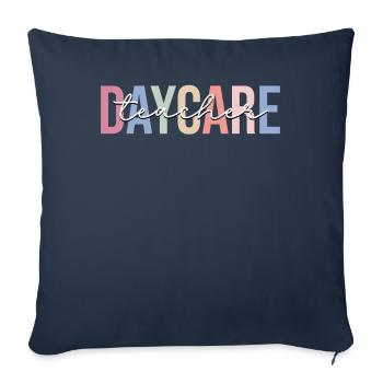 Superviseur de garde d’enfants Garde d’enfants - Housse de coussin décorative 45 x 45 cm - bleu marine - Devant