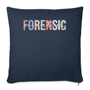 Forensic Scientist Forensic Evidence - Sofa pillowcase 17,3'' x 17,3'' (45 x 45 cm) - navy - Front