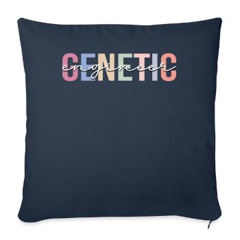 Méthodes de génie génétique - Housse de coussin décorative 45 x 45 cm - bleu marine - Devant