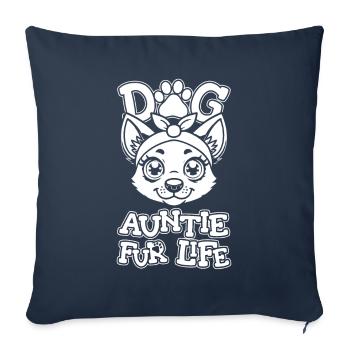 Tante australienne de chien de bétail pour la vie - Housse de coussin décorative 45 x 45 cm - bleu marine - Devant