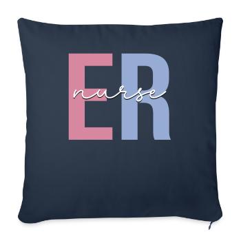 Il Infirmière Infirmière Urgentiste - Housse de coussin décorative 45 x 45 cm - bleu marine - Devant