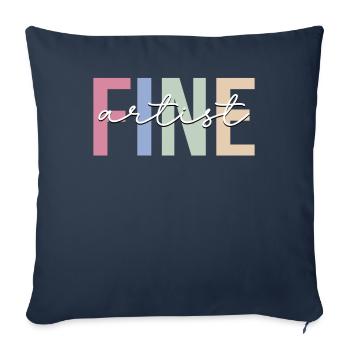 Fine Artist Painter - Sofa pillowcase 17,3'' x 17,3'' (45 x 45 cm) - navy - Front