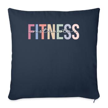 Entraîneurs de fitness Entraîneurs de fitness Gym Workou - Housse de coussin décorative 45 x 45 cm - bleu marine - Devant