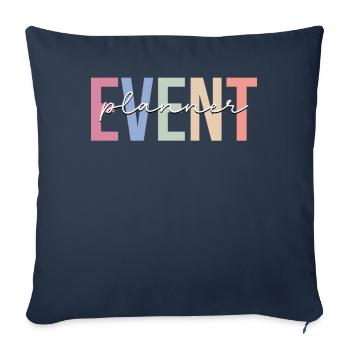 Event Planner Event Planning Event Staff - Sofa pillowcase 17,3'' x 17,3'' (45 x 45 cm) - navy - Front