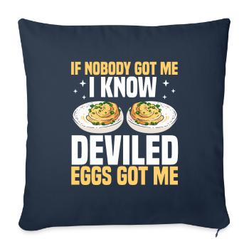 Stuffed eggs - Sofa pillowcase 17,3'' x 17,3'' (45 x 45 cm) - navy - Front