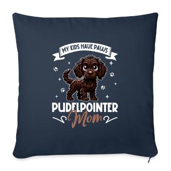 Poodle Pointer Mom - Sofa pillowcase 17,3'' x 17,3'' (45 x 45 cm) - navy - Front