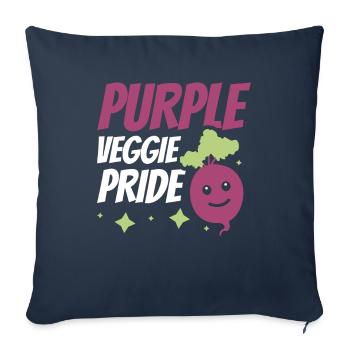 Beetroot vegetables for vegan farmer beets - Sofa pillowcase 17,3'' x 17,3'' (45 x 45 cm) - navy - Front
