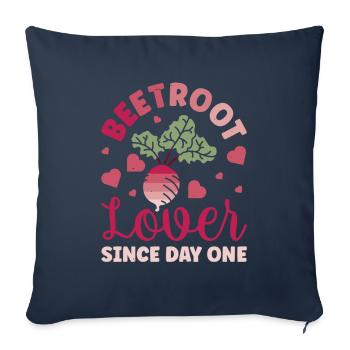 Beetroot Vegetables for Turnips Lover Gift - Sofa pillowcase 17,3'' x 17,3'' (45 x 45 cm) - navy - Front
