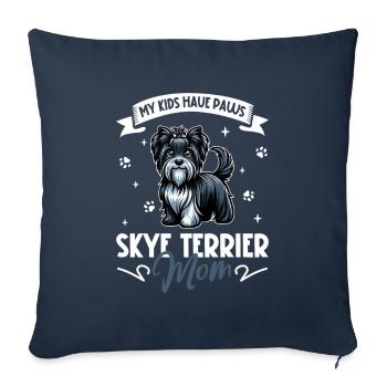 Skye Terrier Mama - Sofakissenbezug 45 x 45 cm - Navy - Vorne