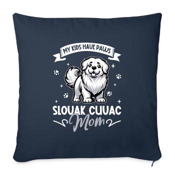 Slovensky cuvac maman - Housse de coussin décorative 45 x 45 cm - bleu marine - Devant
